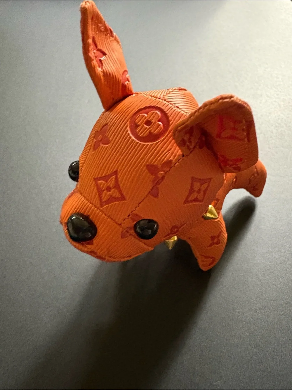 Fashion Orange Dog Puppy Keychain Holder Bag Charm